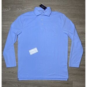 *NWT Polo Ralph Lauren Men Medium Golf Performance Shirt Light Blue Classic Fit